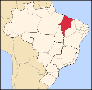 Location of State of Maranhão in Brazil