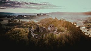 Dinefwr castle at sunrise