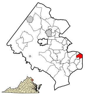 Location within Fairfax County