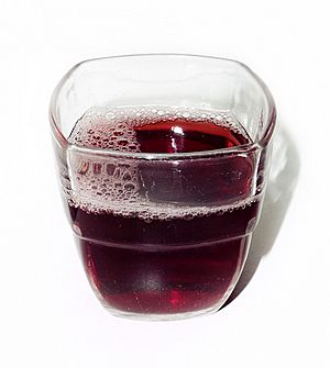 Glass of grape juice