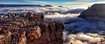 Grand Canyon in fog