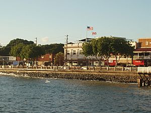 Downtown Lahaina lies on the waterfront