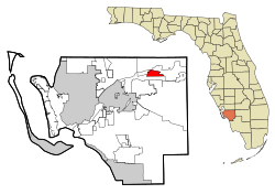 Location in Lee County and the state of Florida