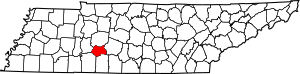 Map of Tennessee highlighting Lewis County