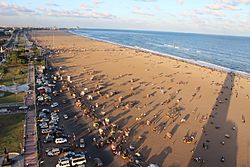 Marina Beach as seen from Light house.