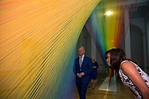 Michelle Obama and Sindre Finnes at Renwick Gallery