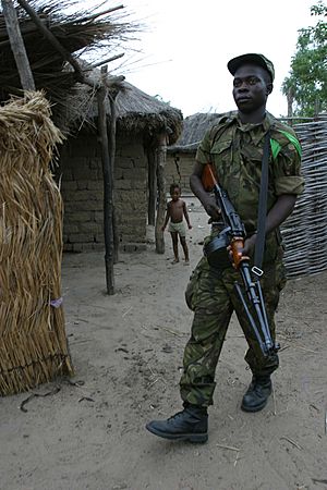 Patrolling the streets of Birao