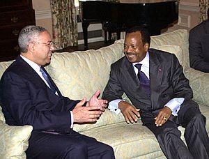 Paul biya and colin powell