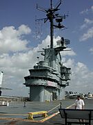 USS Lexington Another island view