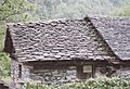 Val lavizzara, roof with gneiss - ch