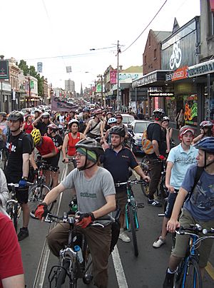 Critical Mass Melbourne - Brunswick St