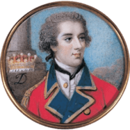 Ensign William Augustus West, Viscount Cantelupe, miniature ca. 1778