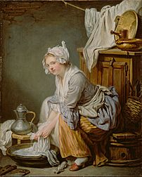 Jean-Baptiste Greuze (French - The Laundress (La Blanchisseuse) - Google Art Project