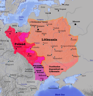 Lietuva ir Lenkija.Lithuania and Poland 1387