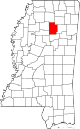 State map highlighting Calhoun County