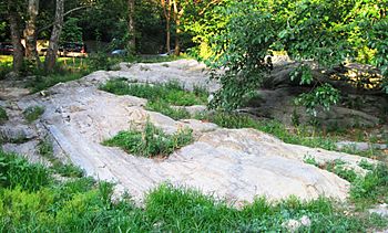 Marble outcropping Isham Park