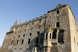 North side of Linlithgow Palace on a sunny evening