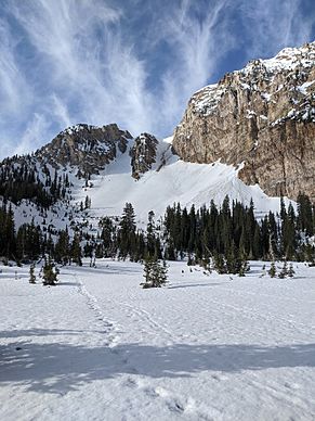 Twin Couloirs, Deseret Peak