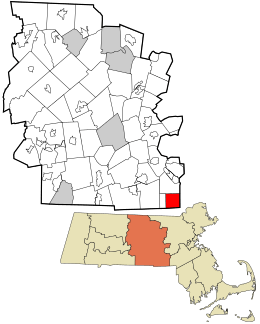 Location in Worcester County and the state of Massachusetts.