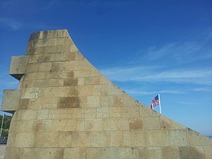 1st Division monument on Omaha Beach