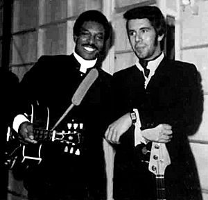 American soul singer Wilson Pickett with Pino Presti (1970)