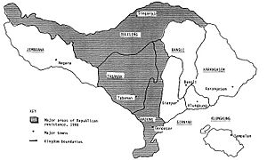 Balinese kingdoms map