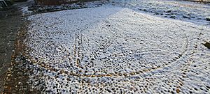 Dancing pavement at Soulton Hall