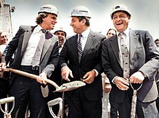 Groundbreaking of Pilot Field (now Sahlen Field), July 1986