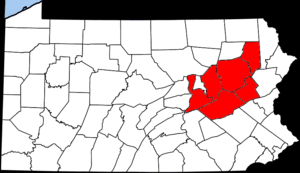 Map of PA Coal Region