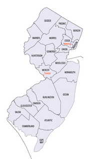 New Jersey counties map