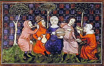 Peasants breaking bread