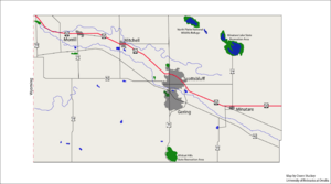 Scotts Bluff County Road Map