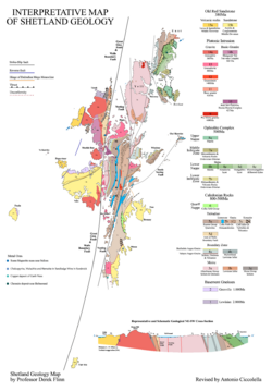 Shetland geology map