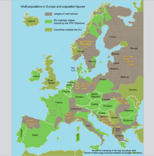 Wolf - populations in Europe