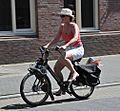 Woman on Velosolex