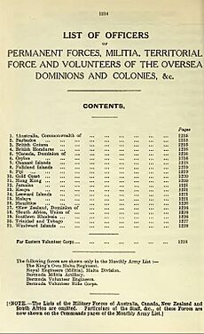 1939 Dominion and Colonial Regiments