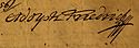 Adolf Frederick's signature