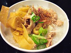 Bubur ayam chicken porridge.JPG