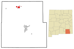 Location in the state of New Mexico