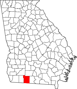 Map of Georgia highlighting Thomas County