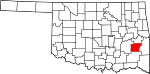 State map highlighting Latimer County