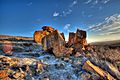 Red rock coulee at sunset