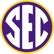 SEC logo in LSU colors