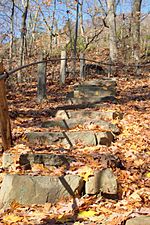 Stairs to the top of aEast rock