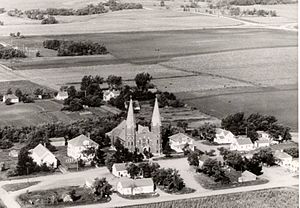 Aerial view of Wilno, Minnesota