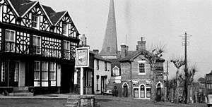 Cleobury Mortimer leaving the High Street to join Church Street - geograph.org.uk - 1771584