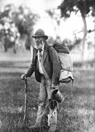 Elderly swagman