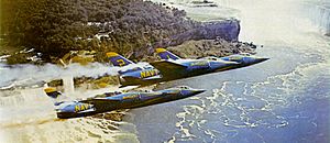 F11Fs Blue Angels over Niagara Falls c1957