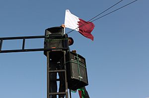 Flag of Qatar in Libya