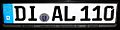 License plate DI-AL 110